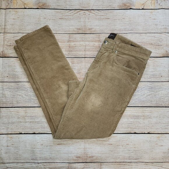 Black Brown 1826 Pants Mens 32×32 Corduroy Straight Leg Jambe Droite Brown - Picture 4 of 16